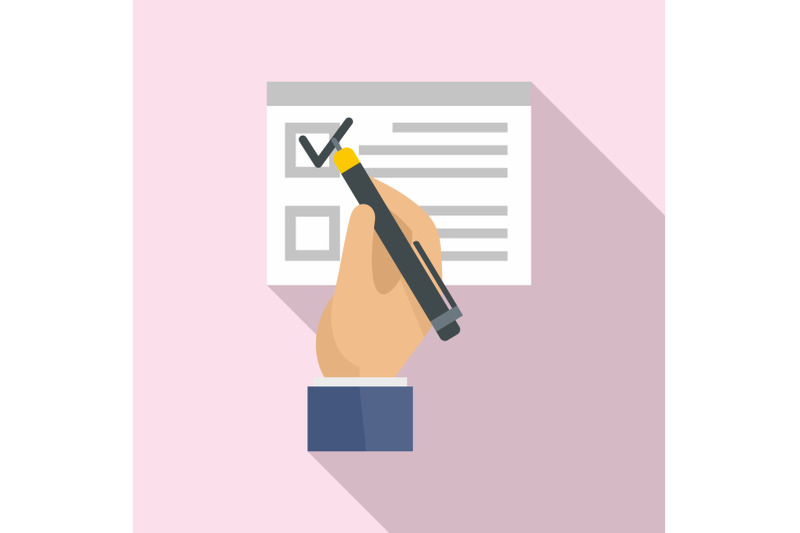 vote-sign-on-paper-icon-flat-style