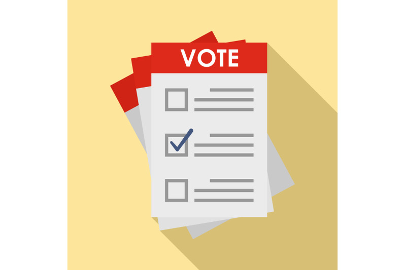 election-paper-icon-flat-style