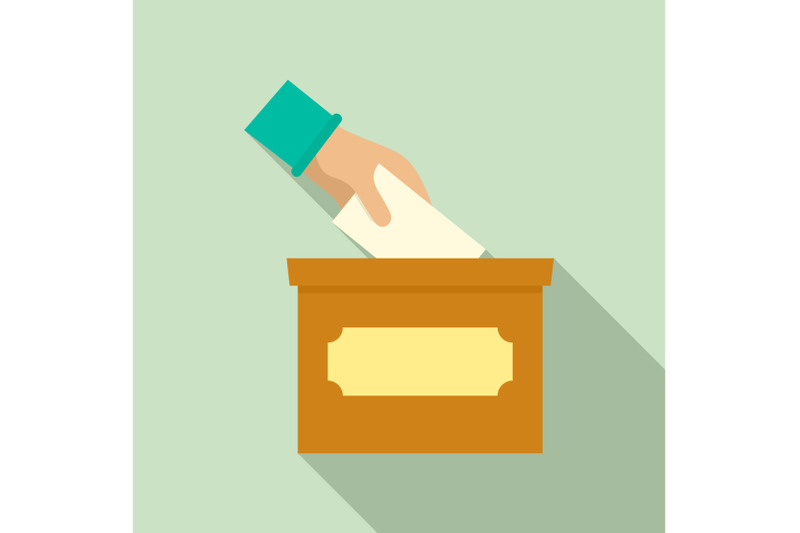 hand-put-in-election-box-icon-flat-style