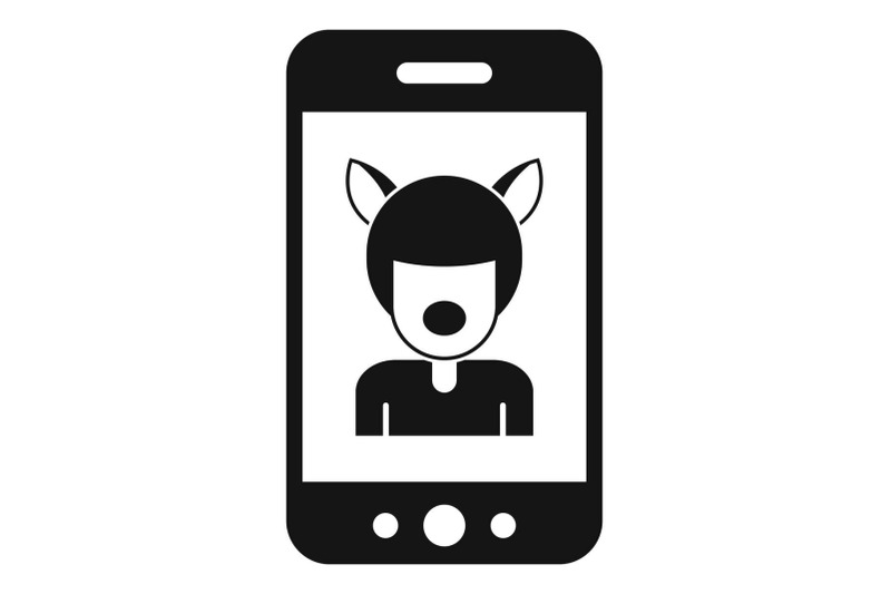 selfie-mask-animal-icon-simple-style