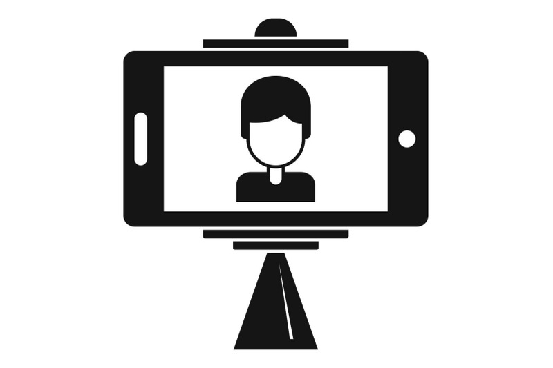 take-a-photo-at-selfie-stick-icon-simple-style