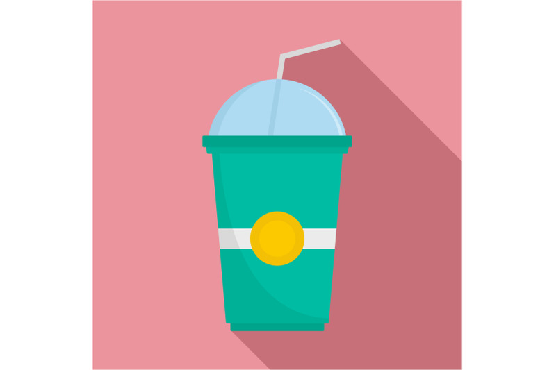 green-kiwi-smoothie-icon-flat-style