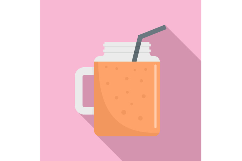 peach-smoothie-icon-flat-style