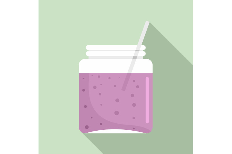 blackberry-smoothie-icon-flat-style