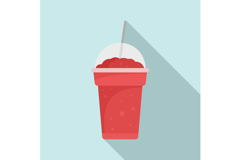 strawberry-smoothie-icon-flat-style