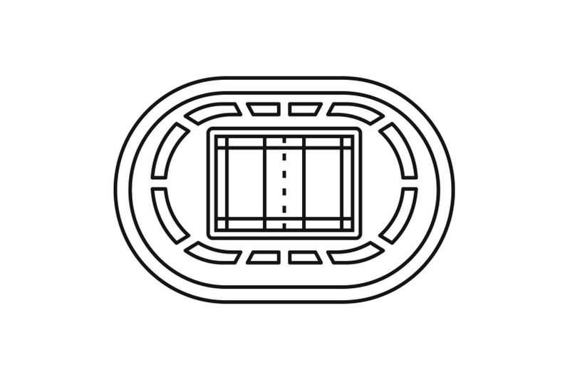 top-volleyball-arena-icon-outline-style