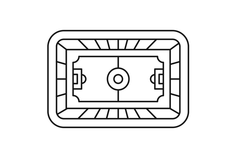 top-soccer-field-icon-outline-style