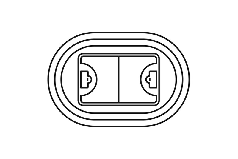 top-hockey-field-icon-outline-style