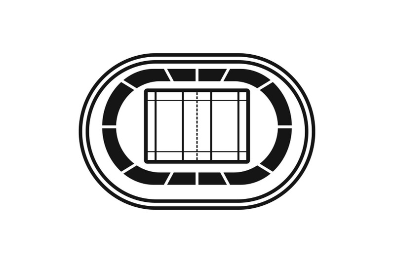 top-volleyball-arena-icon-simple-style
