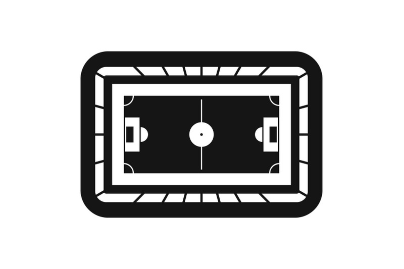 top-soccer-field-icon-simple-style