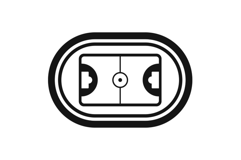 top-hockey-field-icon-simple-style