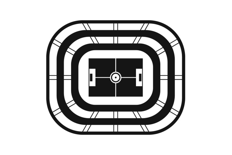 top-view-stadium-icon-simple-style