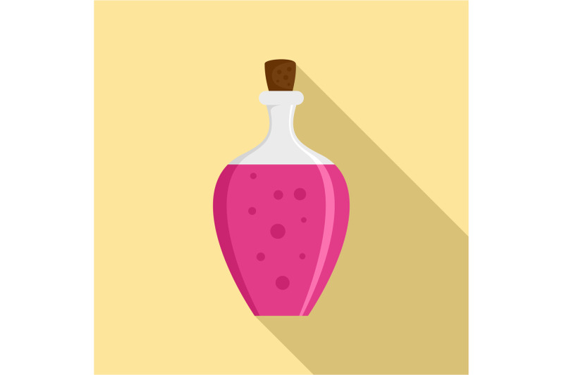 potion-pink-bottle-icon-flat-style