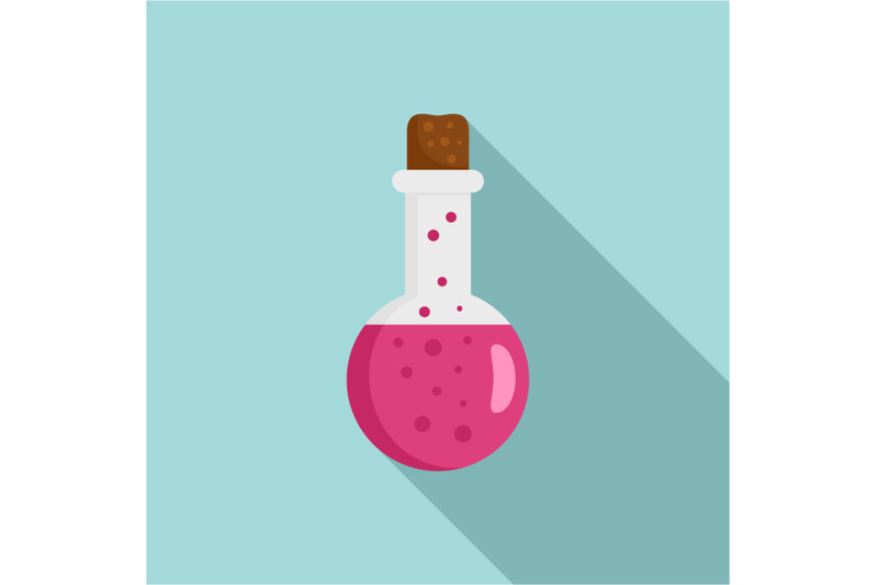 potion-pink-flask-icon-flat-style