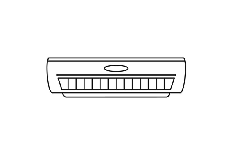 office-conditioner-icon-outline-style