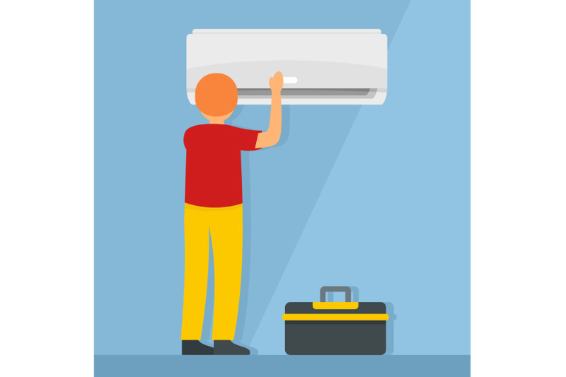 maintance-conditioner-background-flat-style