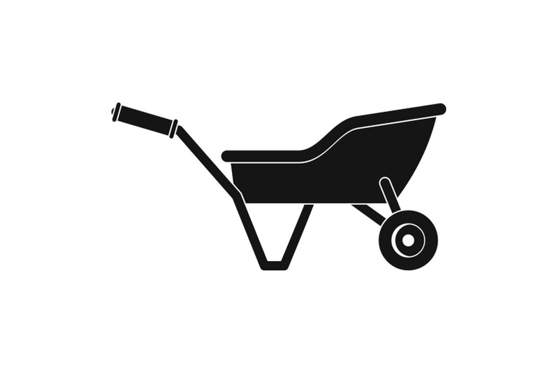 garden-wheelbarrow-icon-simple-style