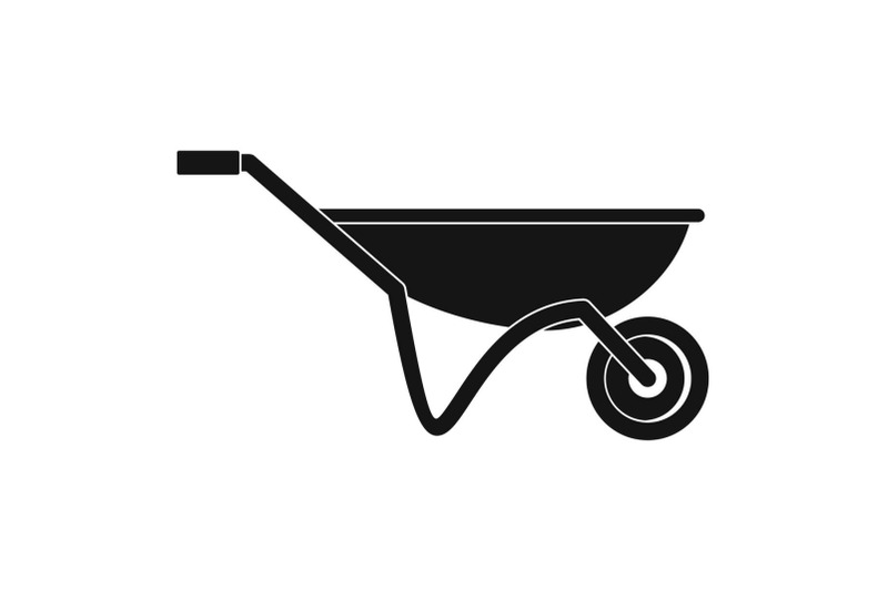 house-wheelbarrow-icon-simple-style
