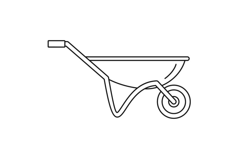 house-wheelbarrow-icon-outline-style