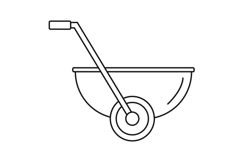 small-wheelbarrow-icon-outline-style