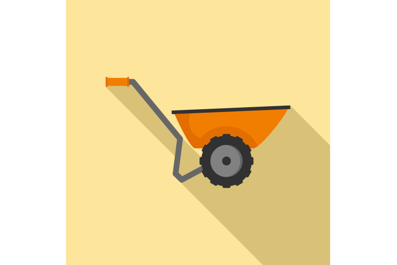 wheelbarrow-icon-flat-style
