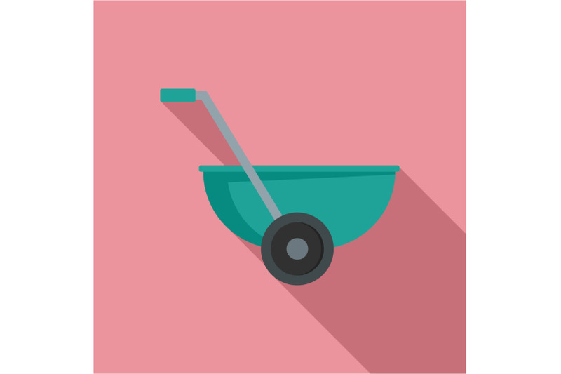 small-wheelbarrow-icon-flat-style