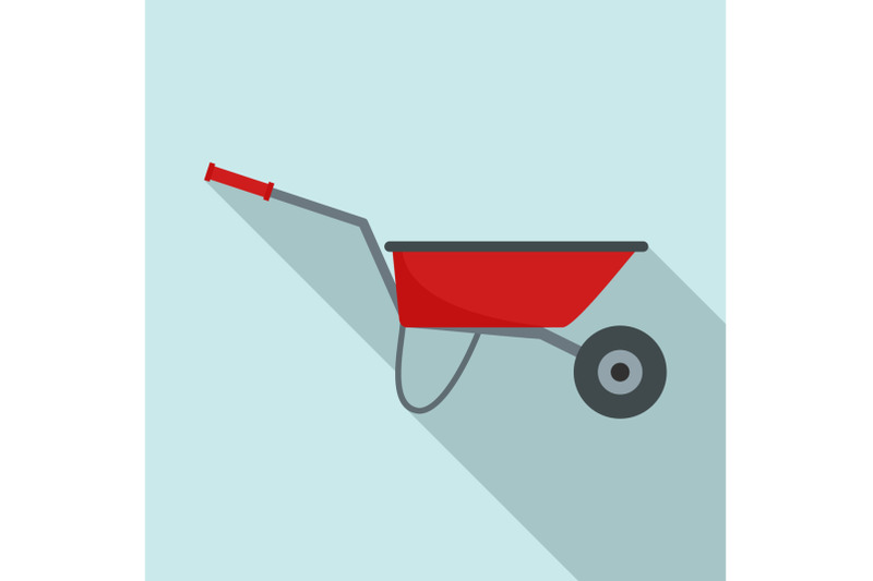 farming-wheelbarrow-icon-flat-style