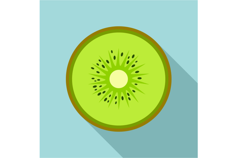 half-of-kiwi-icon-flat-style