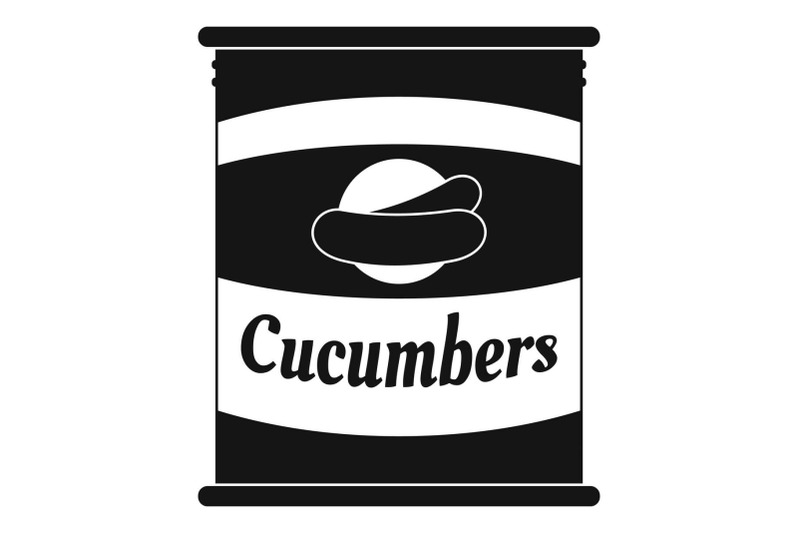 cucumbers-tin-can-icon-simple-style