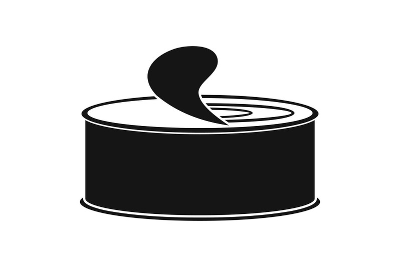 open-tin-can-icon-simple-style