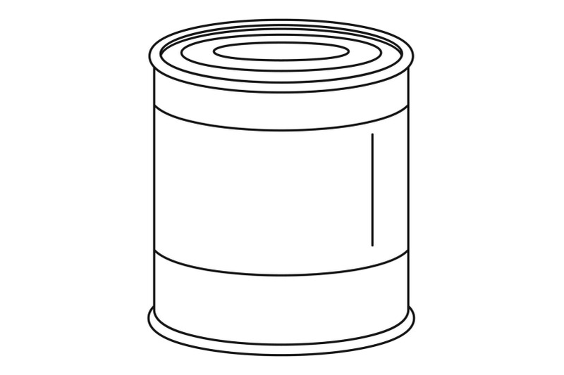 food-tin-can-icon-outline-style