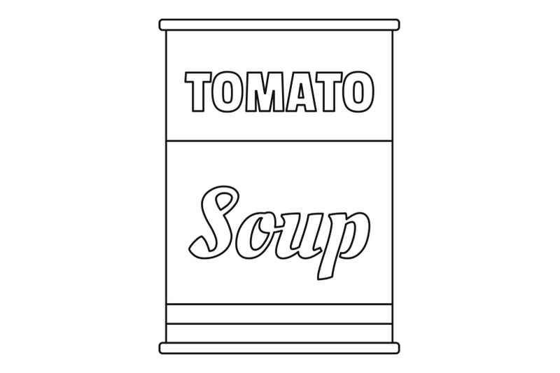 tomato-soup-can-icon-outline-style