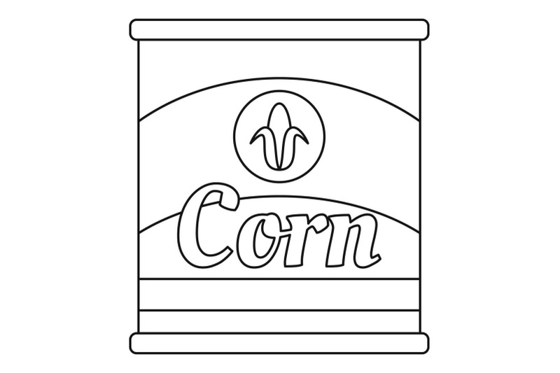 corn-can-icon-outline-style