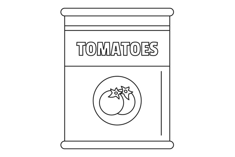 tomatoes-can-icon-outline-style