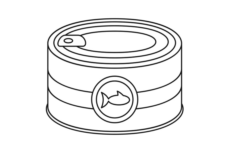 fish-tin-can-icon-outline-style