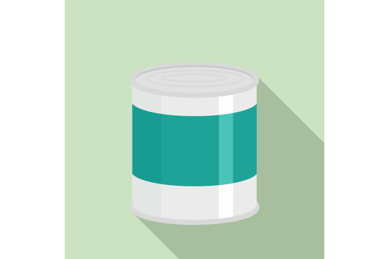 food-tin-can-icon-flat-style