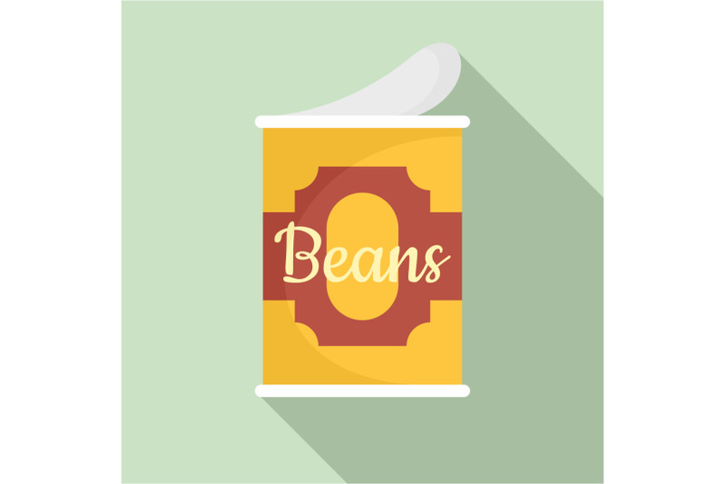 beans-tin-can-icon-flat-style