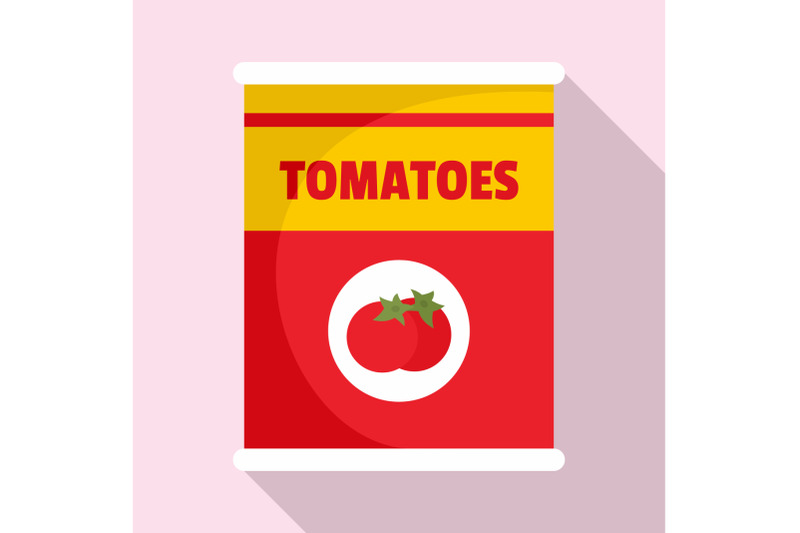 tomatoes-can-icon-flat-style