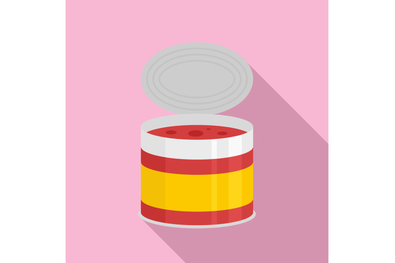 tomato-tin-can-icon-flat-style