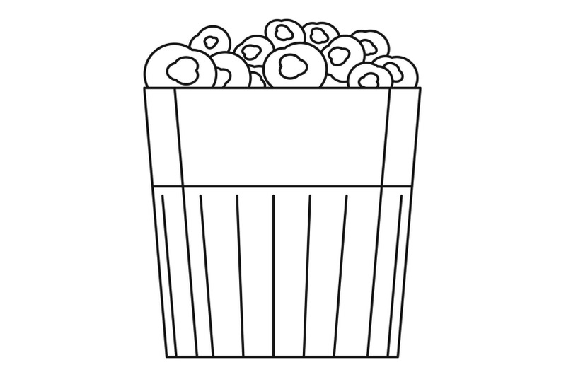 paper-popcorn-box-icon-outline-style