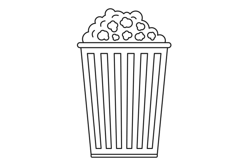 popcorn-box-icon-outline-style