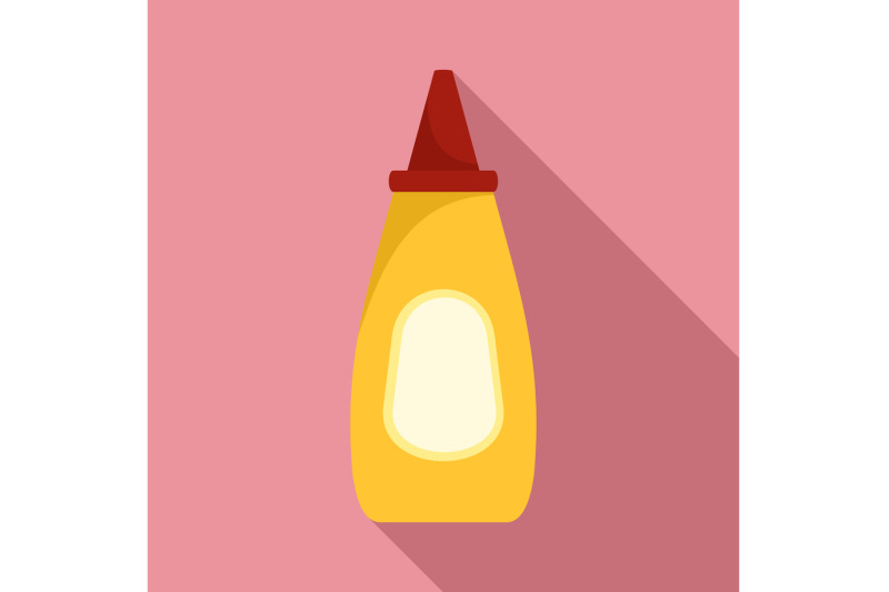 mustard-bottle-icon-flat-style