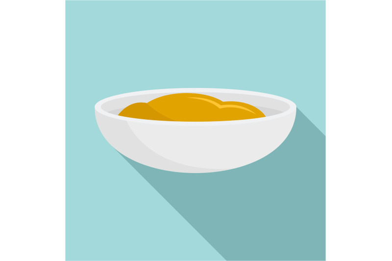 mustard-sauce-icon-flat-style