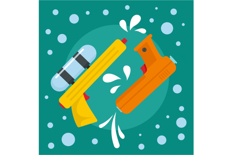 water-pistol-festival-background-flat-style