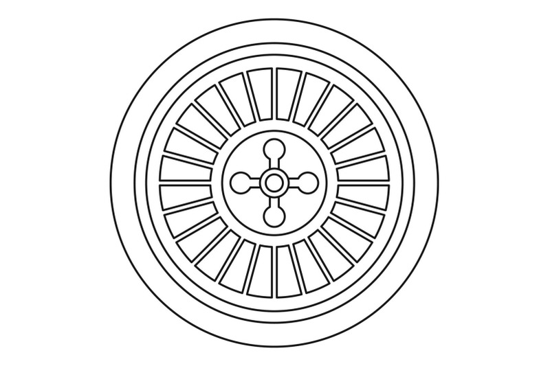 casino-wheel-icon-outline-style