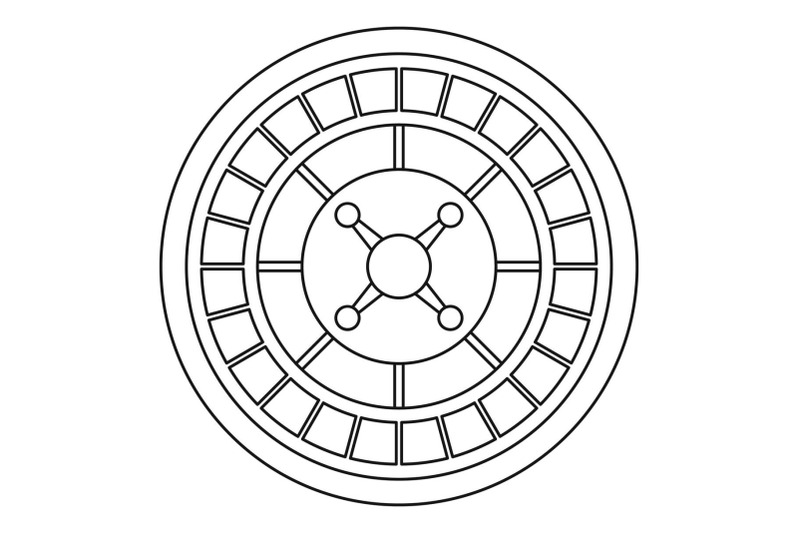 casino-roulette-icon-outline-style