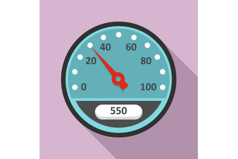 blue-speedometer-icon-flat-style