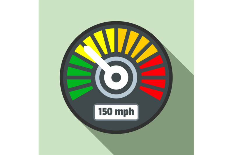 colorful-speedometer-icon-flat-style