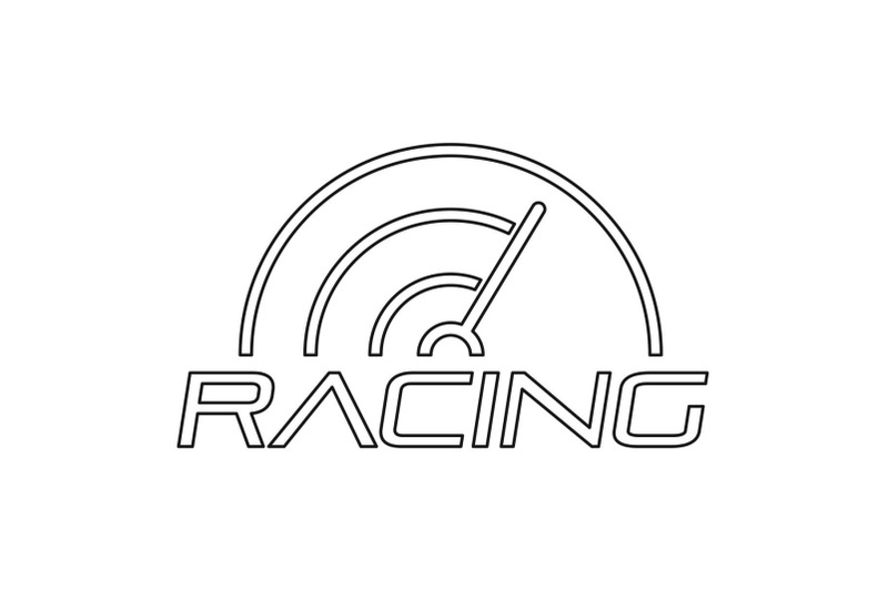 racing-line-speedometer-logo-outline-style