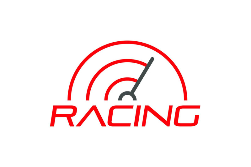 racing-line-speedometer-logo-flat-style